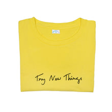 Load image into Gallery viewer, Try New Things Shirt - Yellow (Size M)
