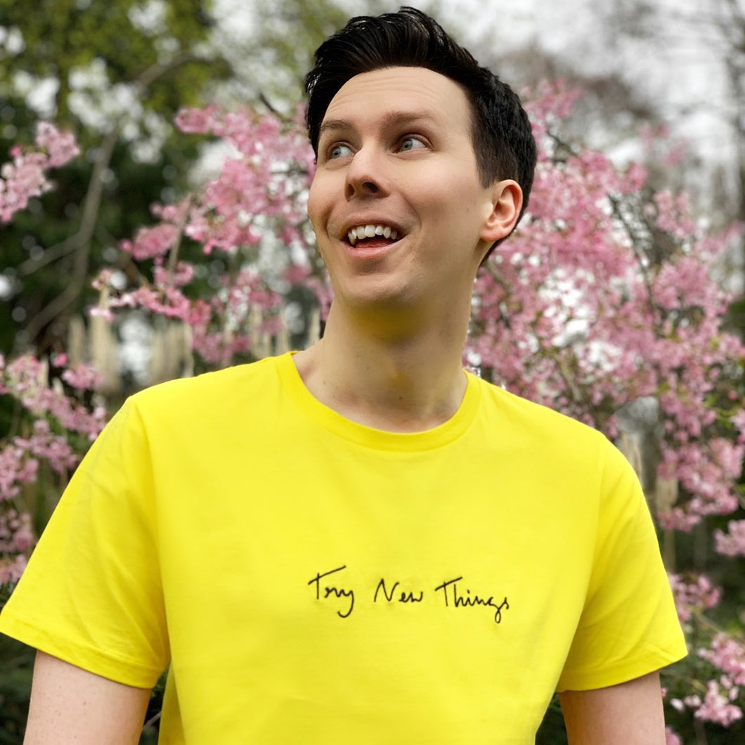 Try New Things Shirt - Yellow (Size M)